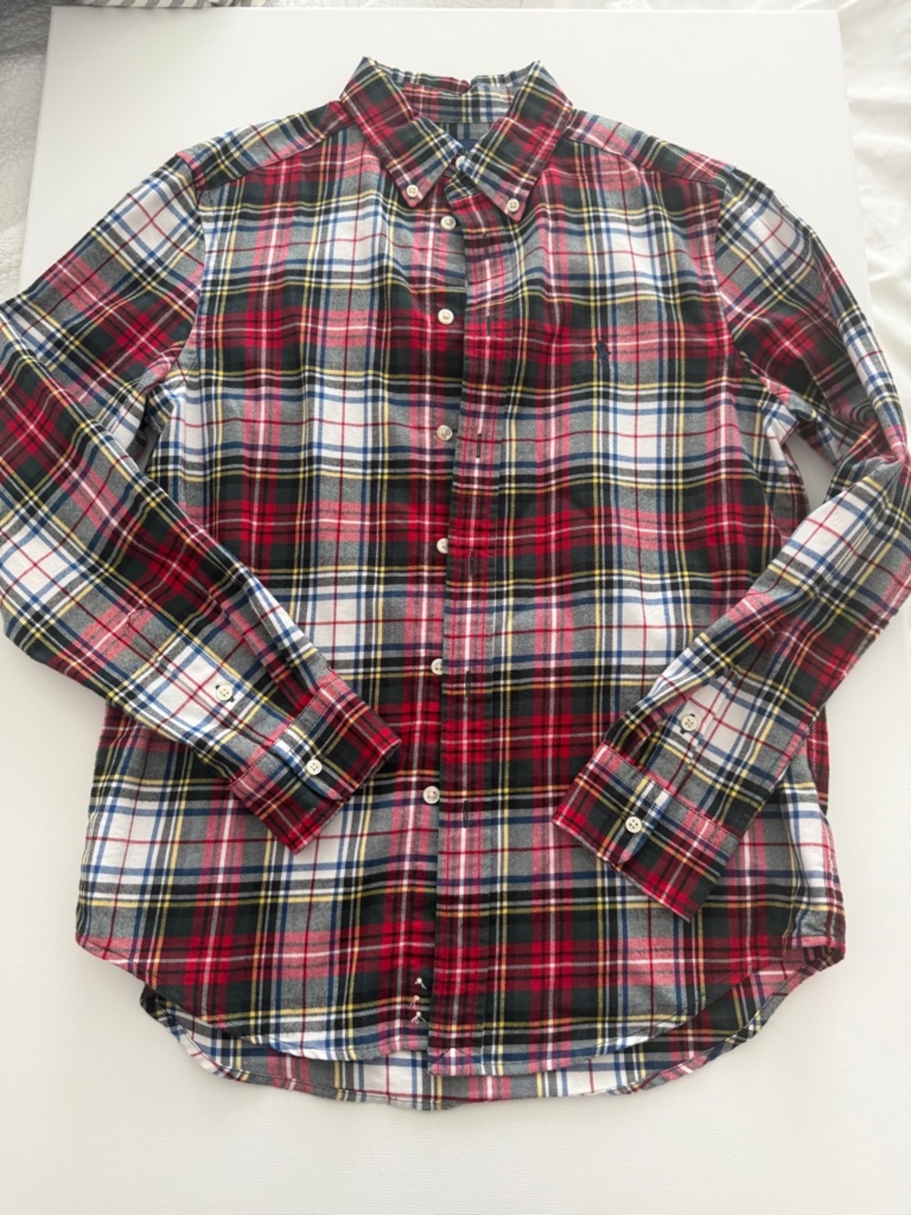 Boy’s Red Plaid Button-Down Shirt - Classic Cotton Flannel